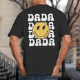 One Happy Family Birthday Matching Apparel Dada One Happy Dude Birthday Theme Family Matching Adult Child Short Sleeve Crew Neck Classic Fit Polyester 50 Cotton 50 Big And Tall Men's T-Shirt Back Print