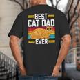 Orange Cat Best Cat Dad Ever Orange Tabby Cat Big And Tall Men's T-Shirt Back Print