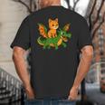 Orange Cat Dragon Riding Animal Lover Mom Dad Kids Big And Tall Men's T-Shirt Back Print