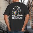 Papa Bear Autism Awareness Autism Matching Family Dad Big And Tall Men's T-Shirt Back Print