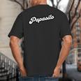 Papasito Bold Latino Dad Retro Text Big And Tall Men's T-Shirt Back Print