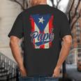 Papi Puerto Rican Dad Puerto Rico Pride Boricua Father's Day Big And Tall Men's T-Shirt Back Print