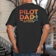 Pilot Dad Art For Men Father Aviation Airplane Pilot Big And Tall Men's T-Shirt Back Print