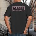 Pink Daddy Est 2026 Logo Father 2026 Loading New Dad 2026 Big And Tall Men's T-Shirt Back Print Pink Daddy Est 2026 Logo Father 2026 Loading New Dad 2026 Big And Tall Men's T-Shirt Back Print