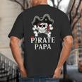 Pirate Papa Costume Jolly Roger Crossbones Pirate Dad Big And Tall Men's T-Shirt Back Print