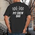 Pit Crew Dad Checkered Flag Hosting Race Car Birthday Partie Big And Tall Men's T-Shirt Back Print