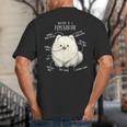 Pomeranian Anatomy Cute Pet Pom Mom Dog Dad For Men Women Girls Kids Big And Tall Men's T-Shirt Back Print