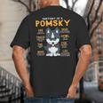 Pomsky Anatomy Dog Mom Dad Big And Tall Men's T-Shirt Back Print