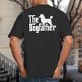 Poodle The Dogfather Cool Dog Daddy Dad Papa Father Men Kids Big And Tall Men's T-Shirt Back Print