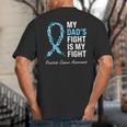 Prostate Cancer Awareness Light Blue Ribbon Dad Survivor Big And Tall Men's T-Shirt Back Print Prostate Cancer Awareness Light Blue Ribbon Dad Survivor Big And Tall Men's T-Shirt Back Print