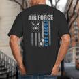 Proud Air Force Dad Of The US Air Force USA Flag Big And Tall Men's T-Shirt Back Print Proud Air Force Dad Of The US Air Force USA Flag Big And Tall Men's T-Shirt Back Print