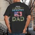 Proud Army Dad-Army Infantry Dad Camouflage Graphics Army Big And Tall Men's T-Shirt Back Print