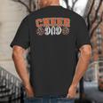 Proud Cheer Dad My Favorite Cheerleader Calls Me Dad Orange Big And Tall Men's T-Shirt Back Print