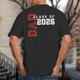 Proud Dad Of Class Of 2026 Graduate Big And Tall Men's T-Shirt Back Print