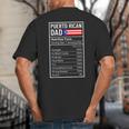 Puerto Rican Dad Nutrition Facts Pride Father's Day Big And Tall Men's T-Shirt Back Print