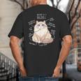 Ragdoll Cat Anatomy Cute Pet Mom Dad Cream Bicolor Big And Tall Men's T-Shirt Back Print