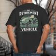 My Retirement Vehicle Riding Lawn Mower Retro Dad Big And Tall Men's T-Shirt Back Print