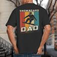 Retro Snowboard Dad Snowboarding Father Snowboarder Dad Big And Tall Men's T-Shirt Back Print