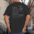 Roleplaying Dice Gamer Dragon Dad Stat Skills Wielding Big And Tall Men's T-Shirt Back Print