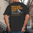 Roller Coaster Dad Definition Best Dad Ever Big And Tall Men's T-Shirt Back Print