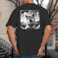 Shiba Inu Dog Dad Mom Graphic Selfie UFOs Weird Aliens Big And Tall Men's T-Shirt Back Print