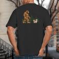 Shih Tzu Bigfoot Dog Walking Mom Dad Kids Big And Tall Men's T-Shirt Back Print