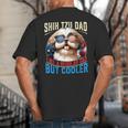Shih Tzu Dad Like A Regular Dad But Cooler Dog Father's Day Big And Tall Men's T-Shirt Back Print