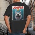 Siberian Husky Jowls Sled Dog Mom Top Alaskan Dog Dad Big And Tall Men's T-Shirt Back Print