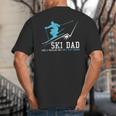 Ski Dad Winter Sports Skiing Father Big And Tall Men's T-Shirt Back Print