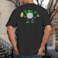 St Patricks Day Golf Golfing Irish Golfer Beer Humor Men Dad Big And Tall Men's T-Shirt Back Print