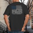 Support ALS Awareness Month USA American Flag Men Dad Big And Tall Men's T-Shirt Back Print Support ALS Awareness Month USA American Flag Men Dad Big And Tall Men's T-Shirt Back Print
