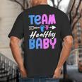 Team Healthy Baby Gender Reveal Pregnancy Mom Dad Big And Tall Men's T-Shirt Back Print