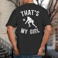 That's My Girl Volleyball Dad Of A Volleyball Player Father Big And Tall Men's T-Shirt Back Print