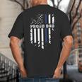 Thin Blue Line Proud Dad Police Family T-Shirt Big And Tall Men's T-Shirt Back Print Thin Blue Line Proud Dad Police Family T-Shirt Big And Tall Men's T-Shirt Back Print