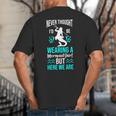 Never Thought I'd Be Wearing a Mermaid Dad Small Big And Tall Men's T-Shirt Back Print