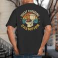 Toilet Clogging Champion Bathroom Humor Dad Jokes Big And Tall Men's T-Shirt Back Print