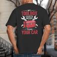 My Toolbox Costs More Than Your Car Mechanic Dad Rrepair Guy Big And Tall Men's T-Shirt Back Print My Toolbox Costs More Than Your Car Mechanic Dad Rrepair Guy Big And Tall Men's T-Shirt Back Print