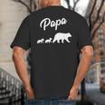 Twin Dad Papa Bear Two Cubs 2 Kids Big And Tall Men's T-Shirt Back Print