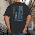 Type 1 Diabetes Awareness T1D Dad Of Warrior Type 1 Diabetic Big And Tall Men's T-Shirt Back Print
