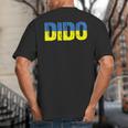 Ukrainian Dido Grandfather Dad Ukraine Flag Distressed Big And Tall Men's T-Shirt Back Print