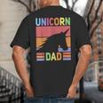Unicorn Birthday Outfit Dad Unicorn Costume Bday Dad Unicorn Big And Tall Men's T-Shirt Back Print