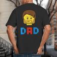 Unique Family Dad Master Builder Building Bricks Blocks Big And Tall Men's T-Shirt Back Print Unique Family Dad Master Builder Building Bricks Blocks Big And Tall Men's T-Shirt Back Print