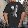 USA Flag Volleyball Dad Father's Day Big And Tall Men's T-Shirt Back Print