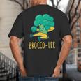 Vegetable Word Game Dad Joke Brocco-Lee Broccoli Big And Tall Men's T-Shirt Back Print