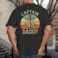 Vintage Captain Daddy Boat Pontoon Dad Fishing Sailor Anchor Big And Tall Men's T-Shirt Back Print Vintage Captain Daddy Boat Pontoon Dad Fishing Sailor Anchor Big And Tall Men's T-Shirt Back Print