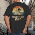 Vintage Chicken Dad Chicken Lovers Daddy Father's Day Big And Tall Men's T-Shirt Back Print