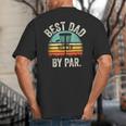 Vintage Disc Golf Dad Best Dad By Par Disk Golf Big And Tall Men's T-Shirt Back Print
