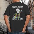 Vintage Father Son Family Autistic Kids Autism Awareness Dad Big And Tall Men's T-Shirt Back Print
