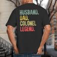 Vintage Husband Dad Colonel Legend Retro T-Shirt Big And Tall Men's T-Shirt Back Print Vintage Husband Dad Colonel Legend Retro T-Shirt Big And Tall Men's T-Shirt Back Print