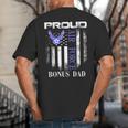 Vintage Proud Air Force Bonus Dad With American Flag Big And Tall Men's T-Shirt Back Print